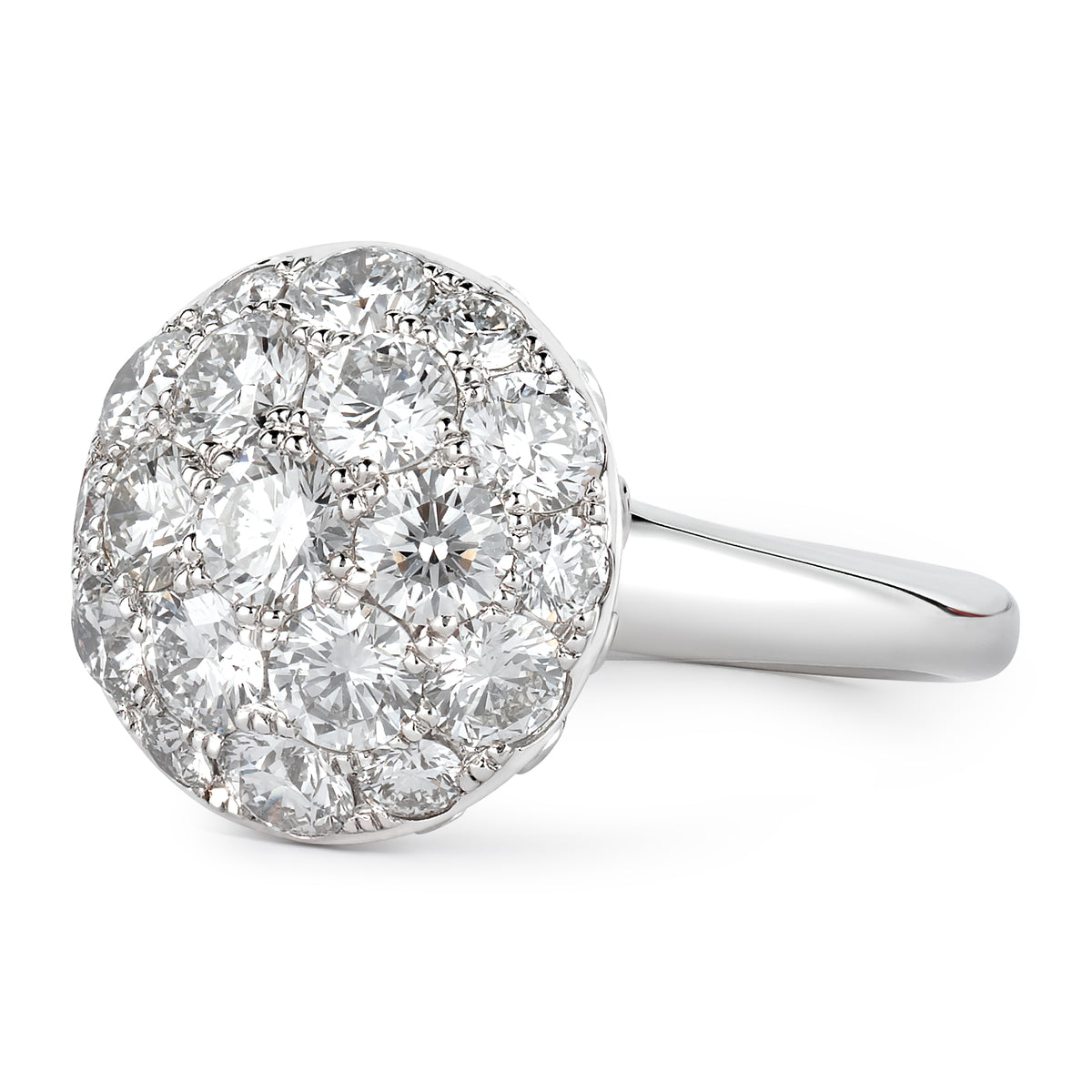 BUTTON MINI DIAMOND COCKTAIL RING