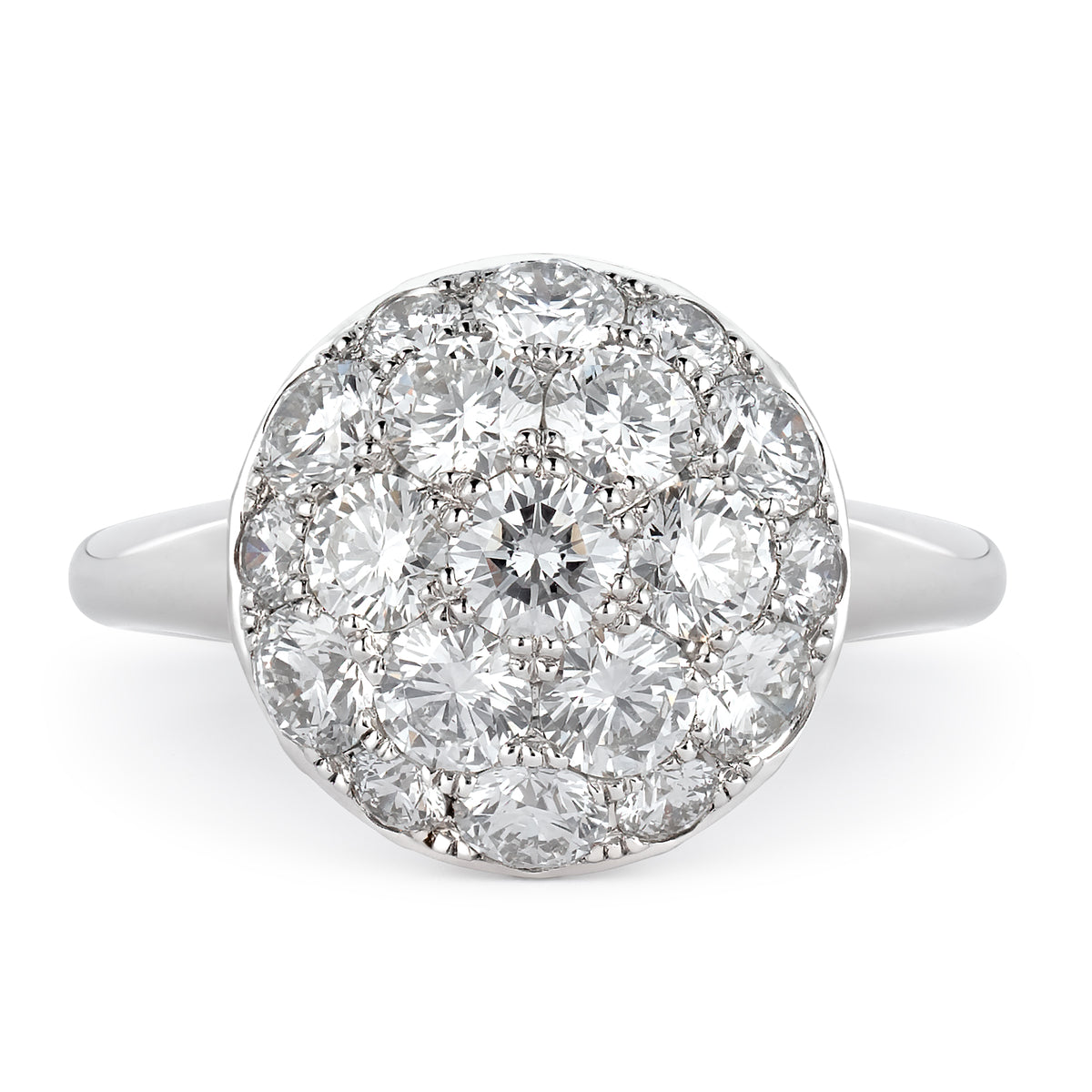 BUTTON MINI DIAMOND COCKTAIL RING