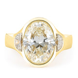 BESPOKE OVAL DIAMOND THREE STONE RING
