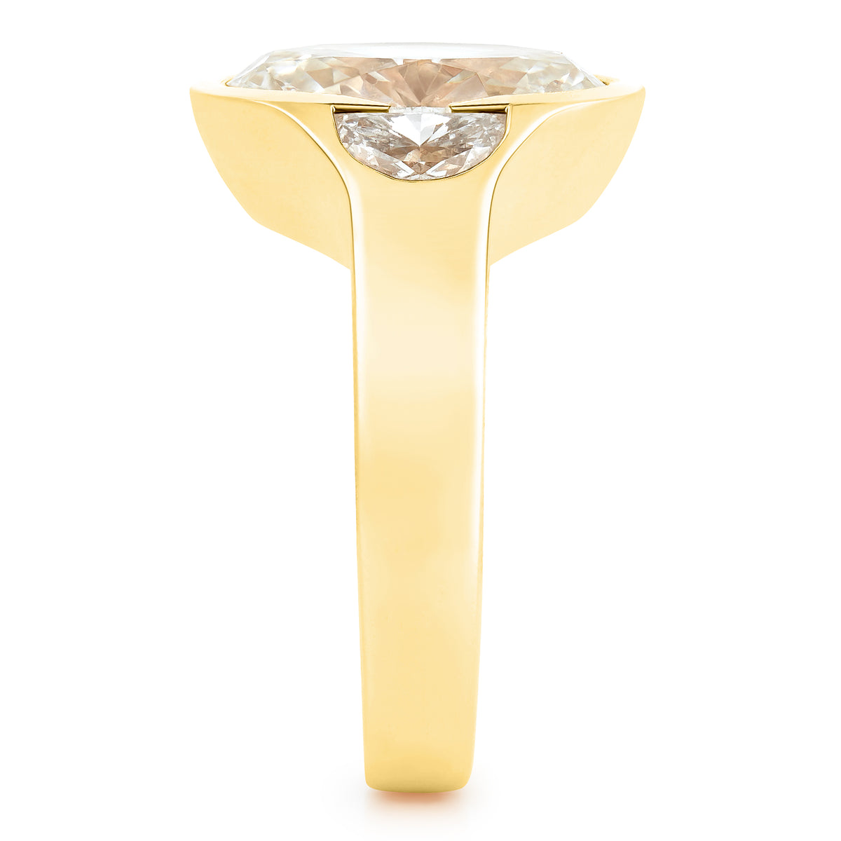 BESPOKE OVAL DIAMOND THREE STONE RING