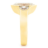 BESPOKE OVAL DIAMOND THREE STONE RING