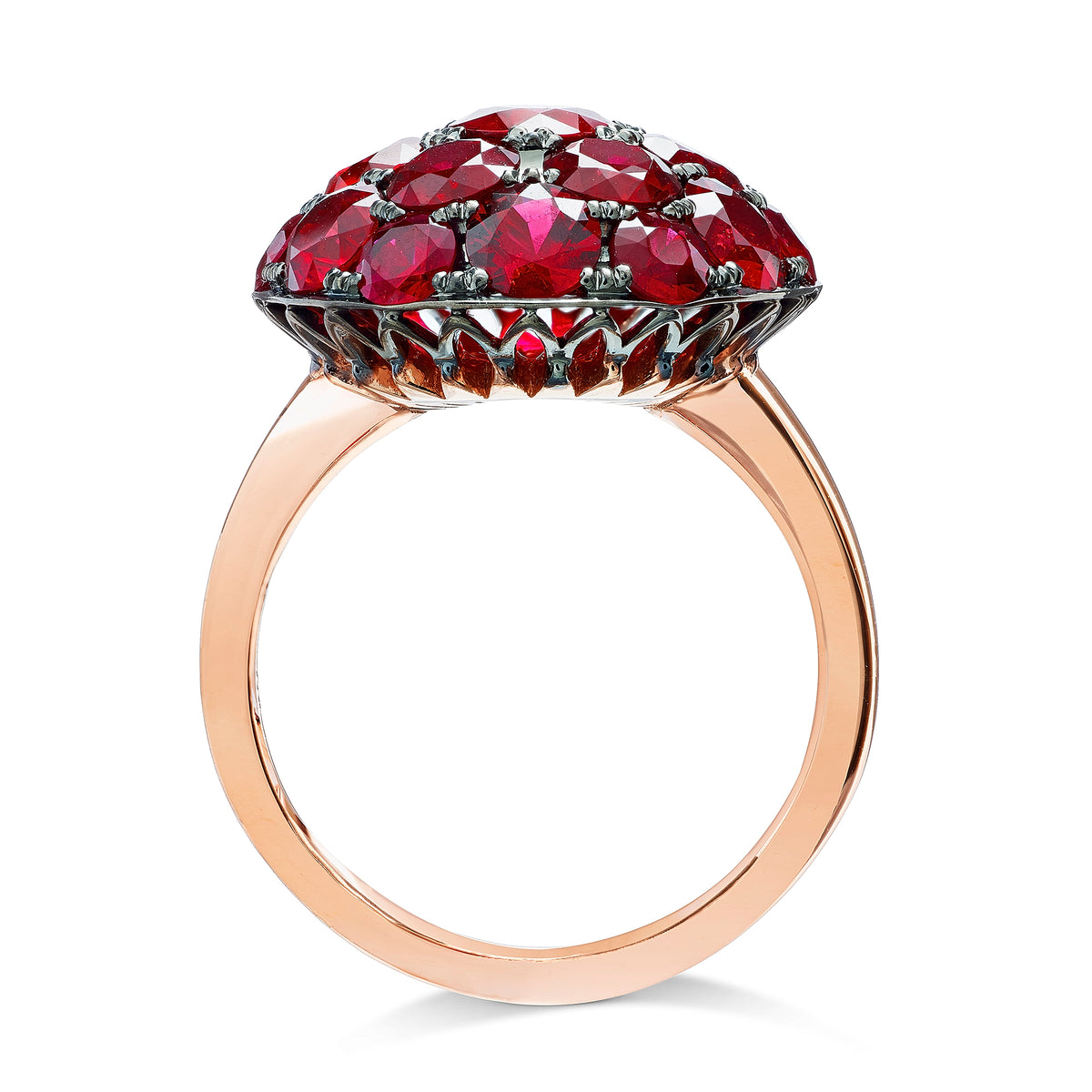 BUTTON RUBY COCKTAIL RING