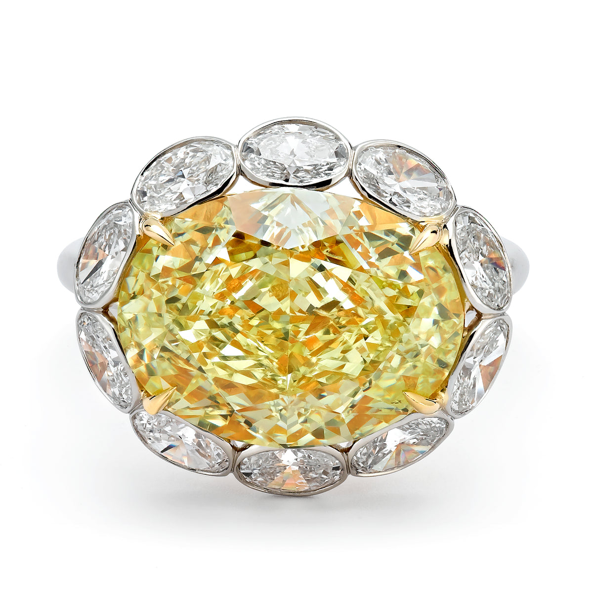 BESPOKE OVAL CUT YELLOW DIAMOND ALORA RING
