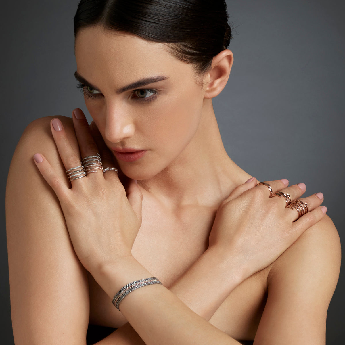 VESPER V DIMAOND AND PLATINUM RING