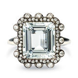 MEDICI AQUAMARINE AND DIAMOND COCKTAIL RING