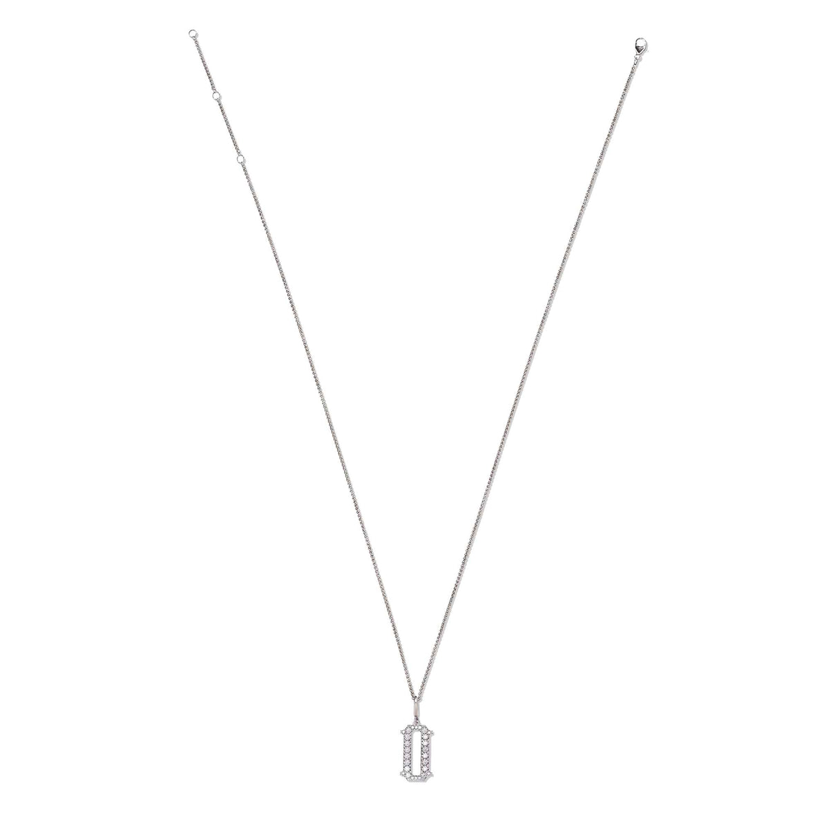 Elizabethan Diamond and Platinum Number Pendant