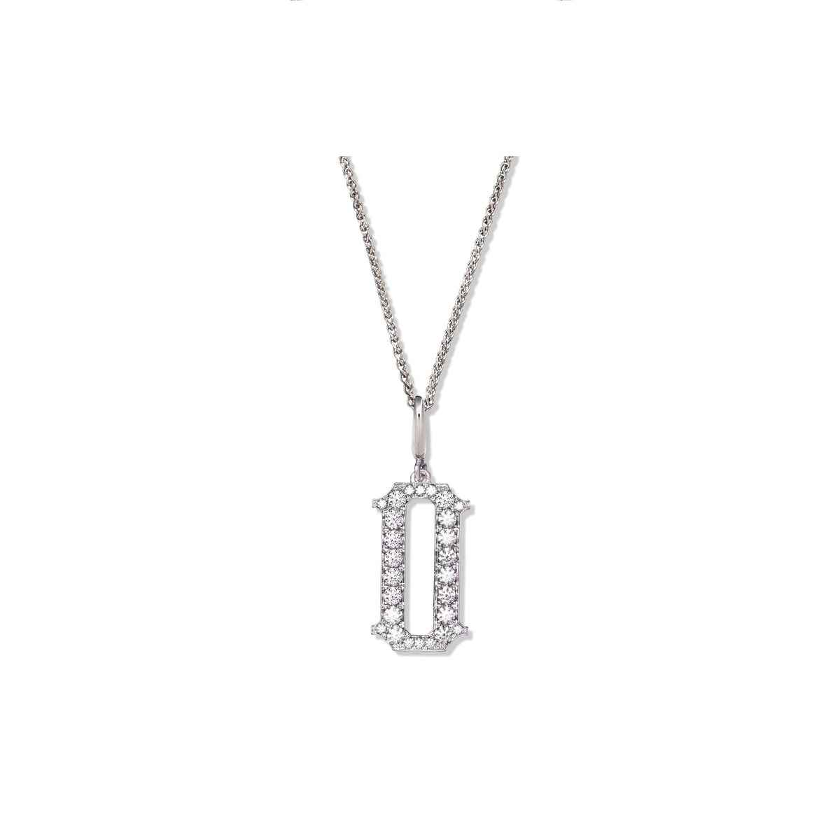 Elizabethan Diamond and Platinum Number Pendant