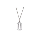 Elizabethan Diamond and Platinum Number Pendant
