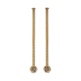 Vesper Orb Diamond  and Yellow Gold Drop Earrings
