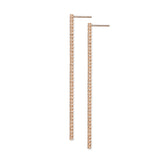 Thread Rose Gold and Diamond Drop Earrings