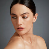 Thread Rose Gold and Diamond Drop Earrings