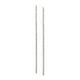 Thread White Gold and Diamond Drop Earrings