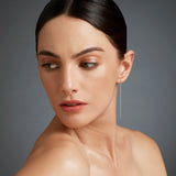 Thread Rose Gold and Diamond Drop Earrings