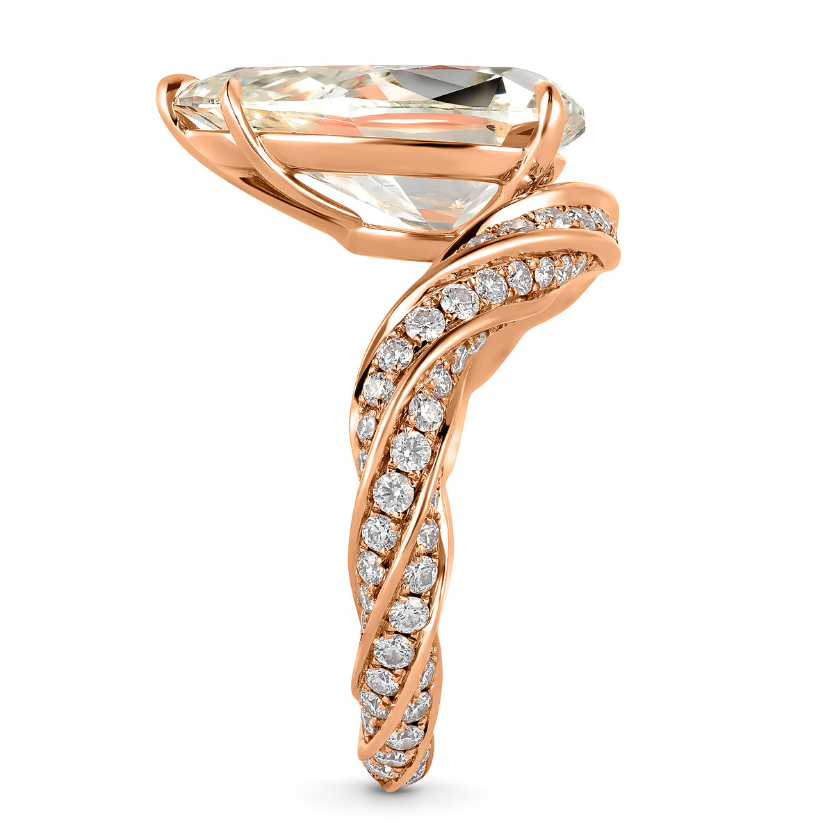 BESPOKE PEAR CUT DIAMOND VESPER RING