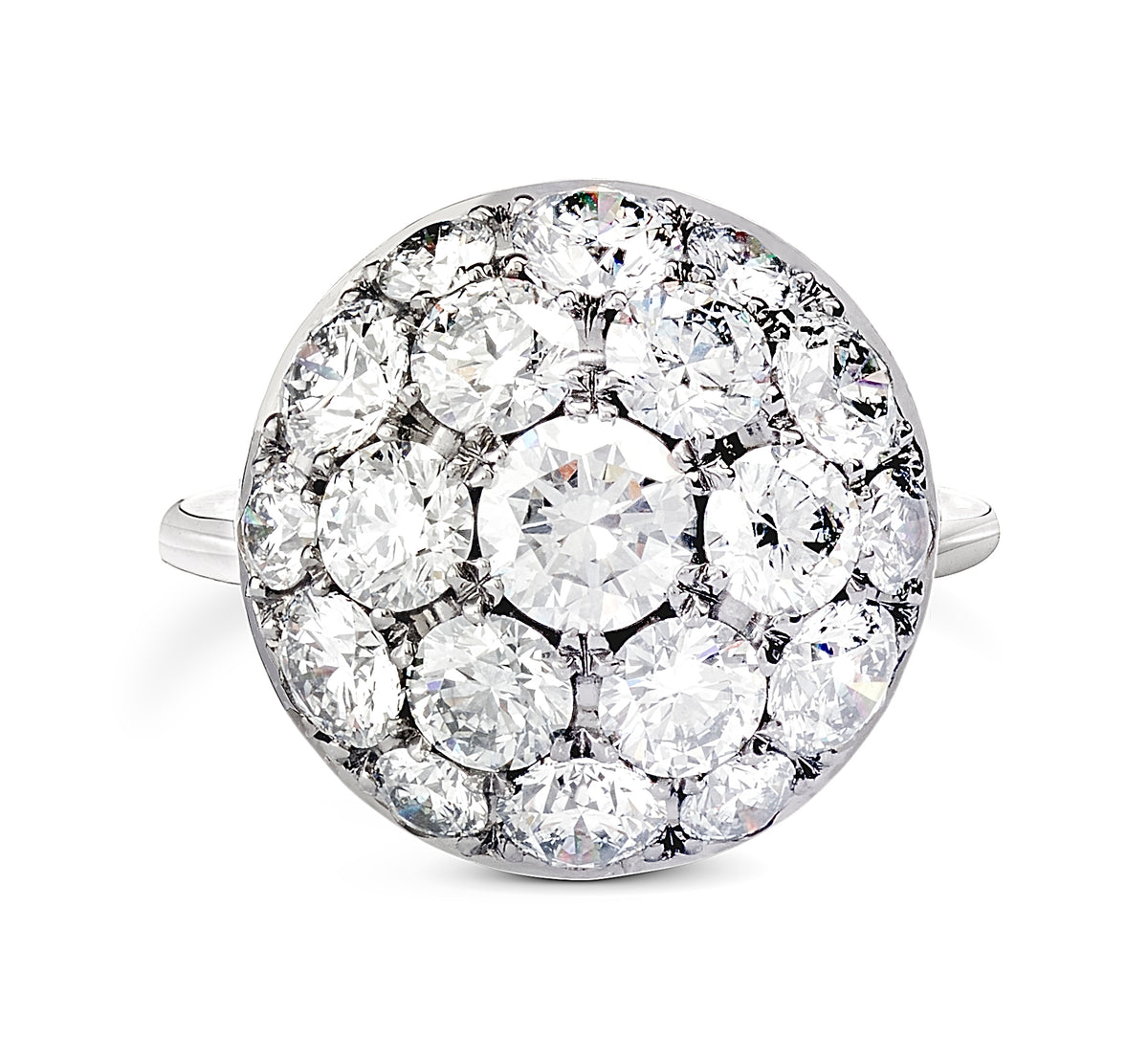 BUTTON DIAMOND COCKTAIL RING