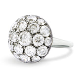 BUTTON DIAMOND COCKTAIL RING