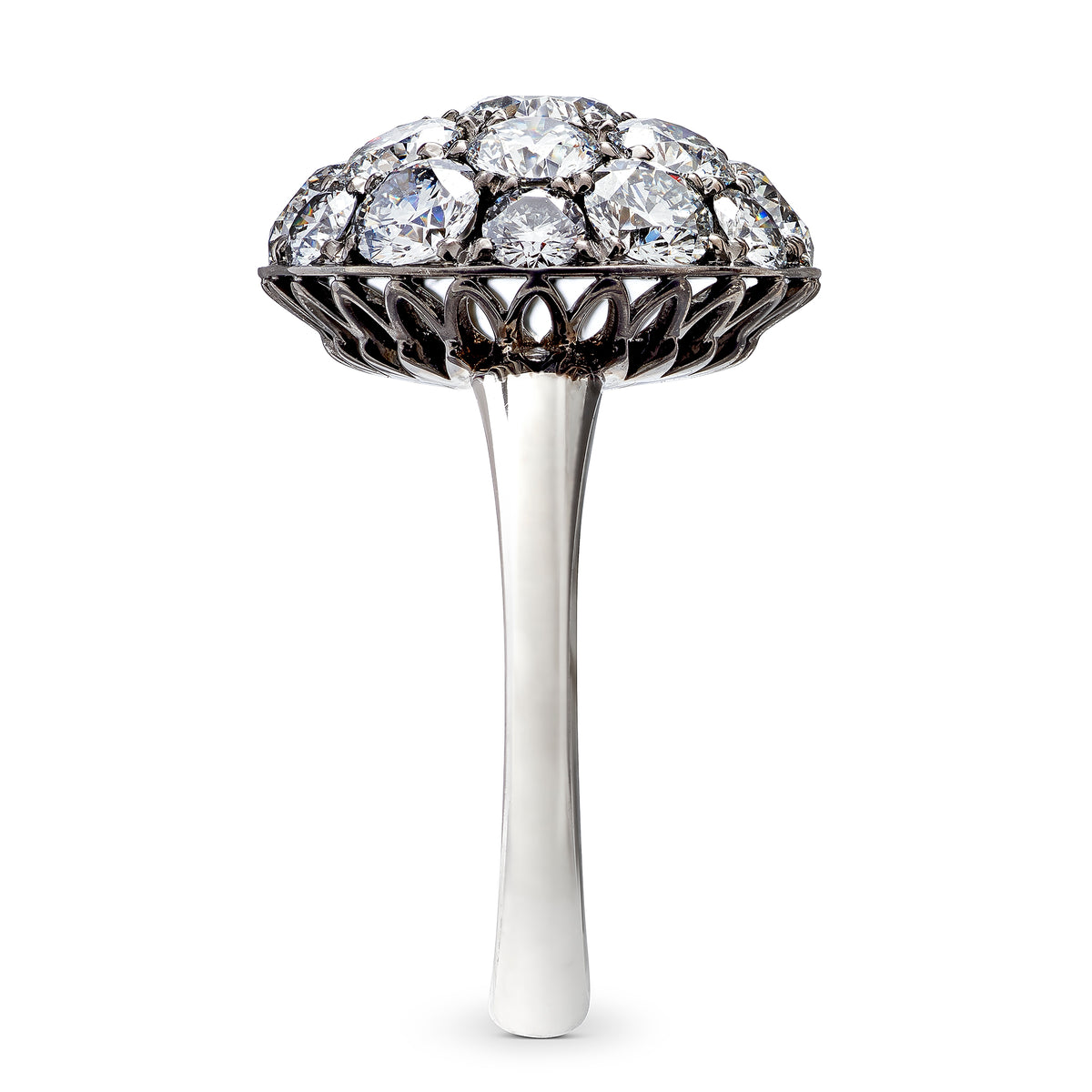 BUTTON DIAMOND COCKTAIL RING