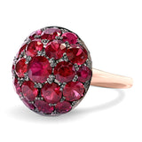 BUTTON RUBY COCKTAIL RING