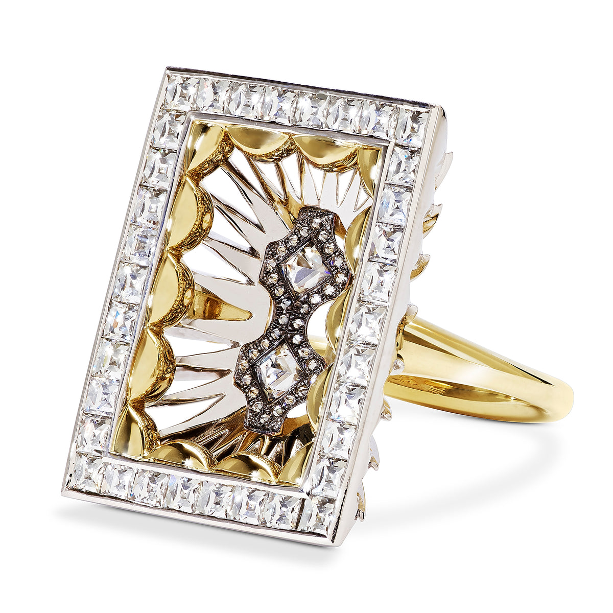 CATHEDRAL DIAMOND COCKTAIL RING