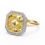 BESPOKE OCTAGONAL YELLOW DIAMOND RING