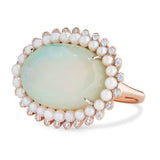 LUCIENNE OPAL AND PEARL COCKTAIL RING