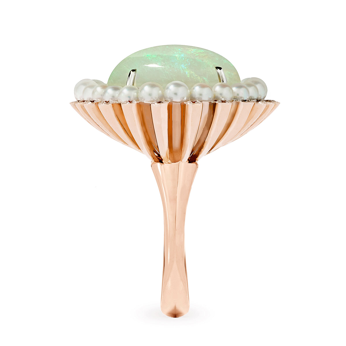 LUCIENNE OPAL AND PEARL COCKTAIL RING