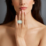 LUCIENNE OPAL AND PEARL COCKTAIL RING