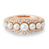 VENUS II PEARL AND DIAMOND RING