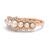 VENUS II PEARL AND DIAMOND RING