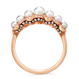 VENUS II PEARL AND DIAMOND RING